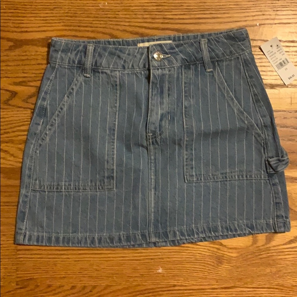 Striped jean skirt from PacSun